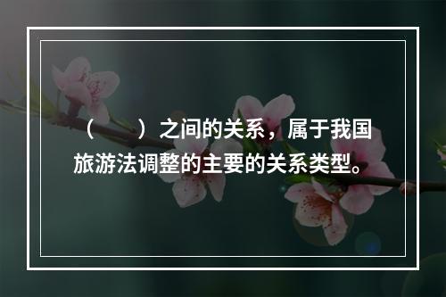 （　　）之间的关系，属于我国旅游法调整的主要的关系类型。