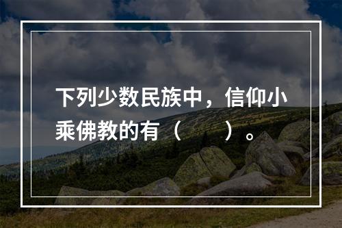 下列少数民族中，信仰小乘佛教的有（　　）。