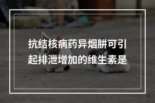 抗结核病药异烟肼可引起排泄增加的维生素是