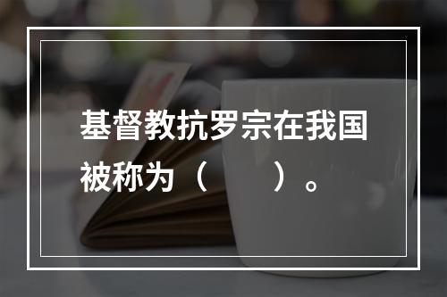 基督教抗罗宗在我国被称为（　　）。