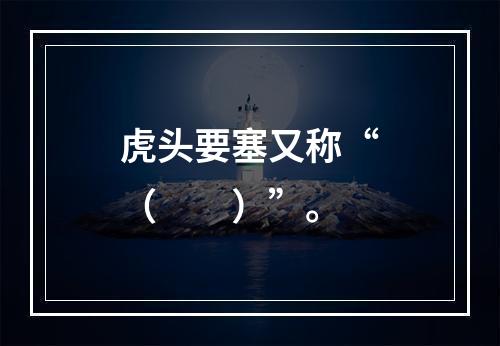 虎头要塞又称“（　　）”。