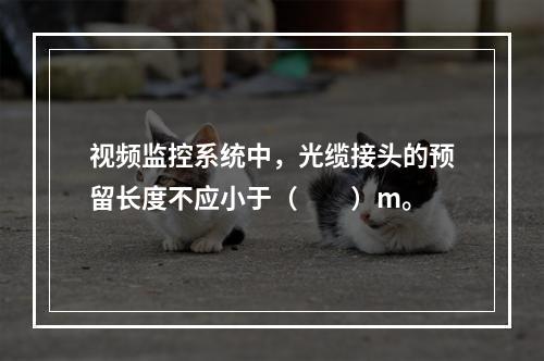 视频监控系统中，光缆接头的预留长度不应小于（　　）m。