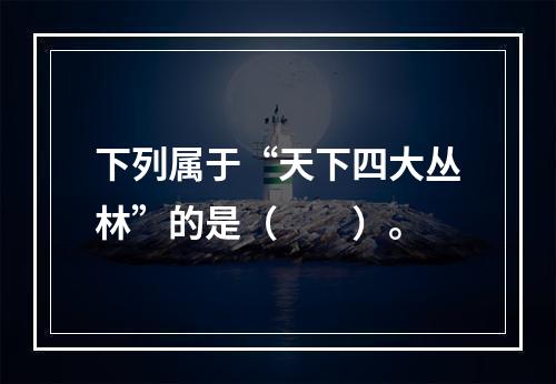 下列属于“天下四大丛林”的是（　　）。