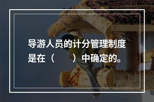 导游人员的计分管理制度是在（　　）中确定的。