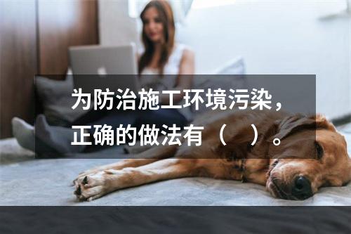 为防治施工环境污染，正确的做法有（　）。