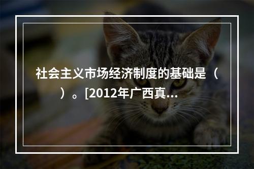 社会主义市场经济制度的基础是（　　）。[2012年广西真题