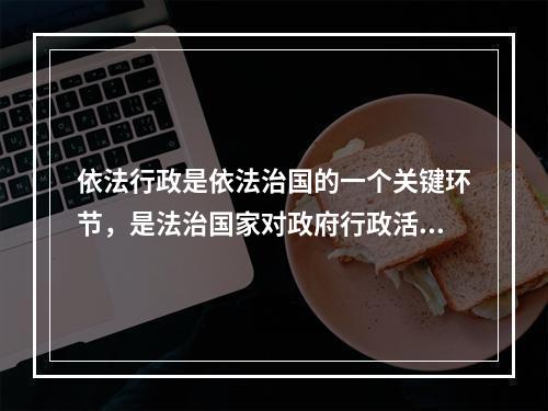 依法行政是依法治国的一个关键环节，是法治国家对政府行政活动