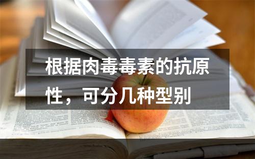 根据肉毒毒素的抗原性，可分几种型别