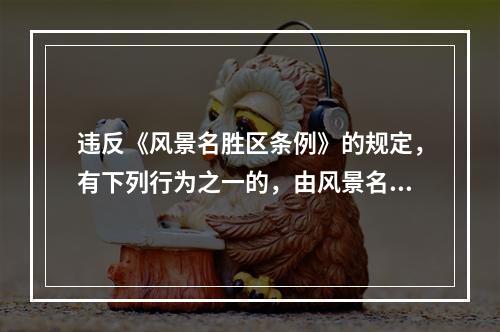 违反《风景名胜区条例》的规定，有下列行为之一的，由风景名胜