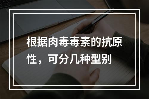 根据肉毒毒素的抗原性，可分几种型别