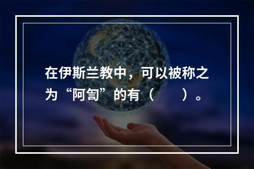 在伊斯兰教中，可以被称之为“阿訇”的有（　　）。