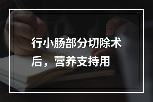 行小肠部分切除术后，营养支持用