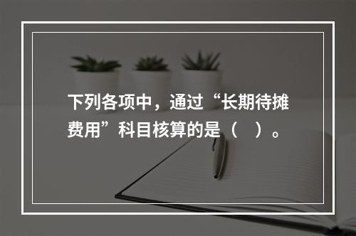 下列各项中，通过“长期待摊费用”科目核算的是（　）。