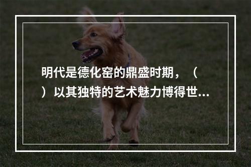 明代是德化窑的鼎盛时期，（　　）以其独特的艺术魅力博得世人