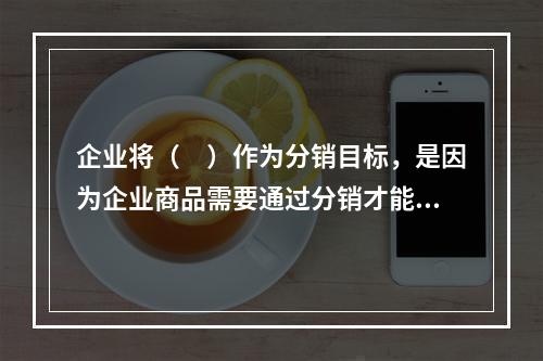 企业将（　）作为分销目标，是因为企业商品需要通过分销才能到