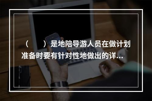 （　　）是地陪导游人员在做计划准备时要有针对性地做出的详细