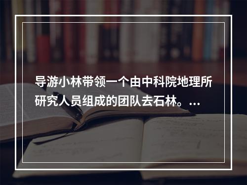 导游小林带领一个由中科院地理所研究人员组成的团队去石林。上