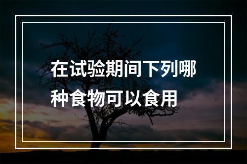 在试验期间下列哪种食物可以食用