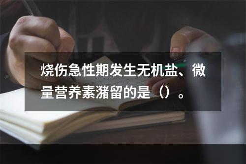 烧伤急性期发生无机盐、微量营养素潴留的是（）。