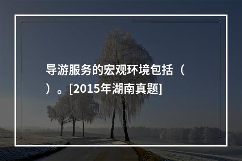 导游服务的宏观环境包括（　　）。[2015年湖南真题]