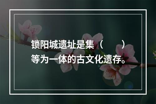 锁阳城遗址是集（　　）等为一体的古文化遗存。