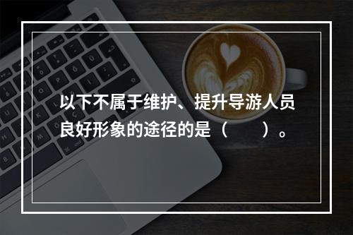 以下不属于维护、提升导游人员良好形象的途径的是（　　）。