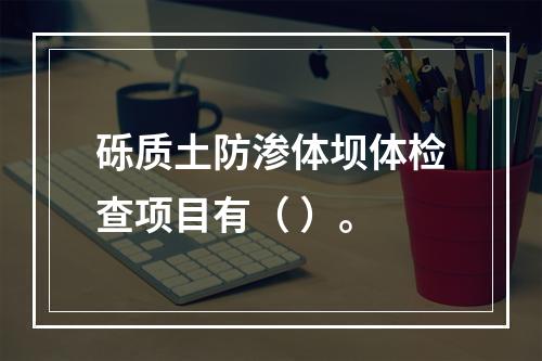 砾质土防渗体坝体检查项目有（ ）。