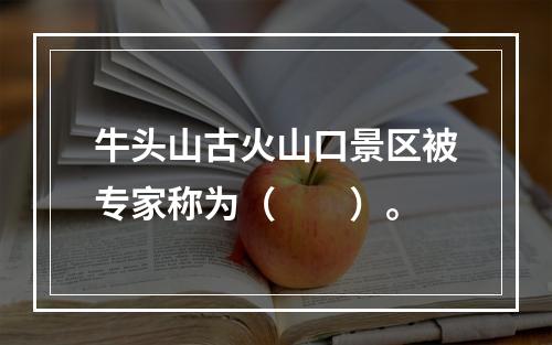 牛头山古火山口景区被专家称为（　　）。