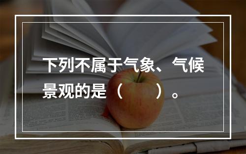 下列不属于气象、气候景观的是（　　）。