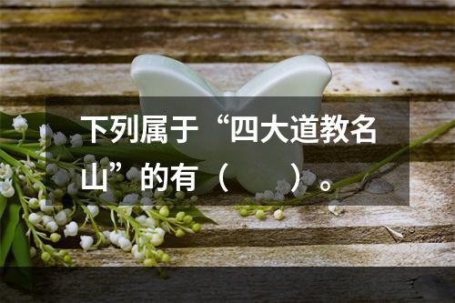 下列属于“四大道教名山”的有（　　）。