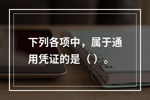 下列各项中，属于通用凭证的是（ ）。