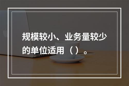 规模较小、业务量较少的单位适用（ ）。