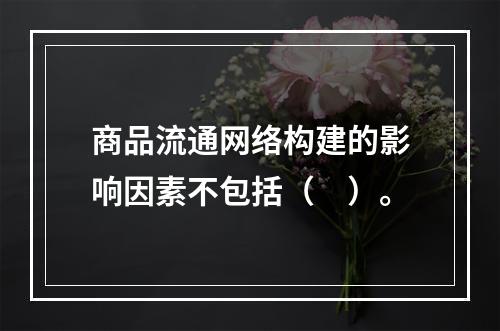 商品流通网络构建的影响因素不包括（　）。