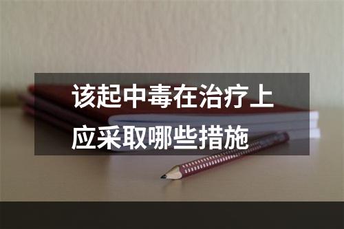 该起中毒在治疗上应采取哪些措施