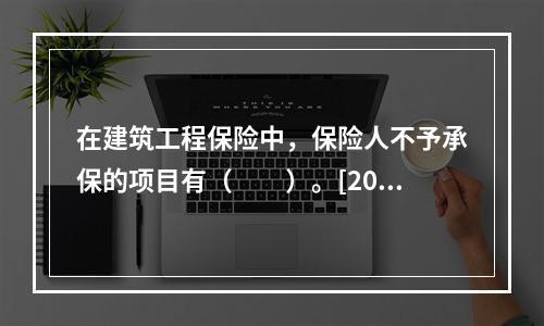 在建筑工程保险中，保险人不予承保的项目有（　　）。[2010