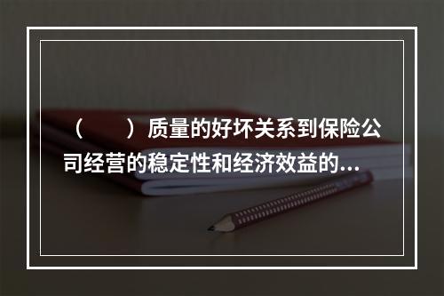 （　　）质量的好坏关系到保险公司经营的稳定性和经济效益的好坏