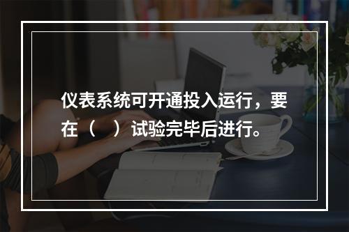 仪表系统可开通投入运行，要在（　）试验完毕后进行。