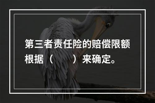 第三者责任险的赔偿限额根据（　　）来确定。