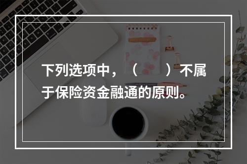 下列选项中，（　　）不属于保险资金融通的原则。