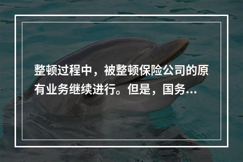 整顿过程中，被整顿保险公司的原有业务继续进行。但是，国务院保