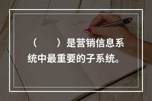 （　　）是营销信息系统中最重要的子系统。