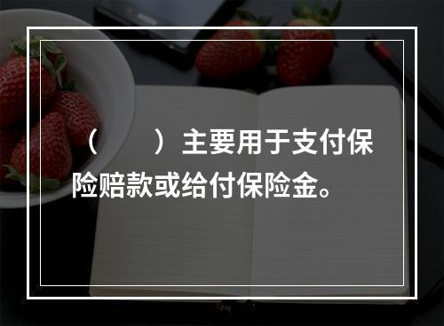 （　　）主要用于支付保险赔款或给付保险金。