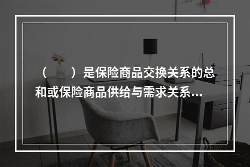 （　　）是保险商品交换关系的总和或保险商品供给与需求关系的总