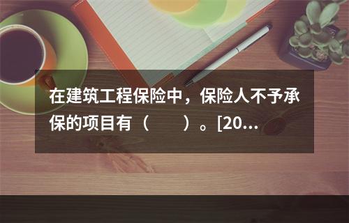 在建筑工程保险中，保险人不予承保的项目有（　　）。[2010