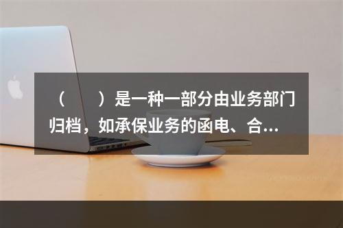 （　　）是一种一部分由业务部门归档，如承保业务的函电、合同文