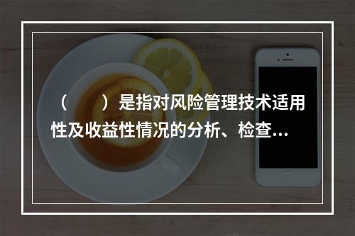 （　　）是指对风险管理技术适用性及收益性情况的分析、检查、修