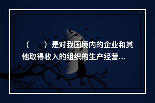 （　　）是对我国境内的企业和其他取得收入的组织的生产经营所得