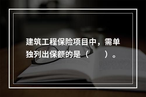 建筑工程保险项目中，需单独列出保额的是（　　）。