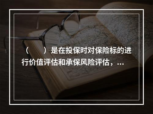 （　　）是在投保时对保险标的进行价值评估和承保风险评估，保险