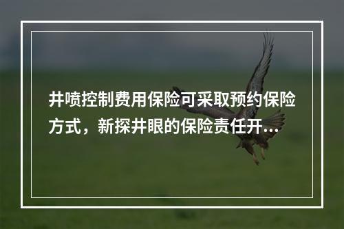 井喷控制费用保险可采取预约保险方式，新探井眼的保险责任开始时